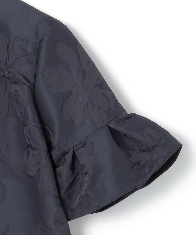 23区 L 【APPLAUDIR】マニフィークフラワージャカード ドレス ネイビー系