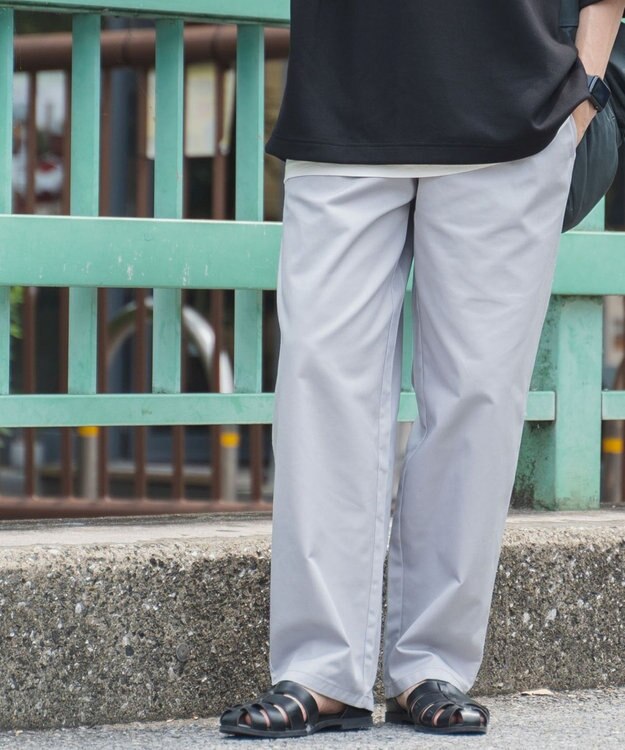 WEGO 【ユニセックス着用ITEM/ウエストゴム/手洗い可】シェフパンツ ライトグレー