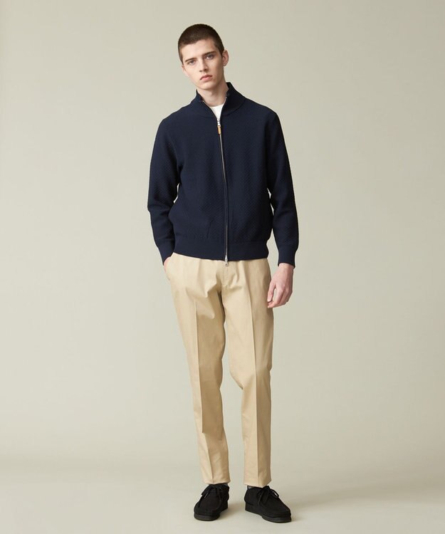 J.PRESS MEN ハイツイストリンクス  フルジップニットカーディガン ネイビー系