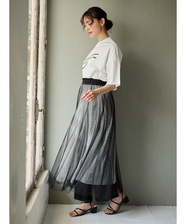 Green Parks ・Ｐｅｔｉｔ　Ｆｌｅｕｒ　ウェーブロゴｐｔＴシャツ Off White