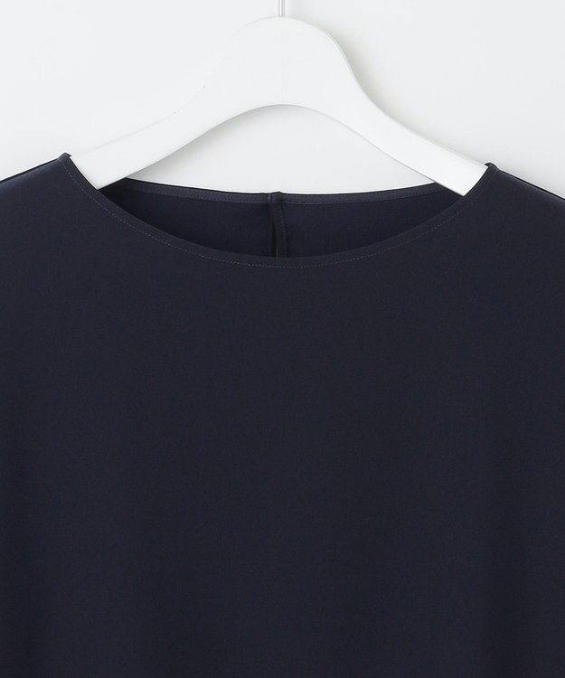 23区 【洗える/一部店舗限定】ストレッチジョーゼット シアー カットソー ネイビー系