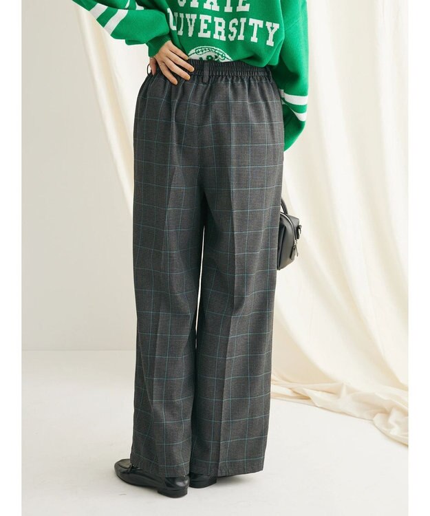 CRAFT STANDARD BOUTIQUE センタープレスチェックパンツ Check Black