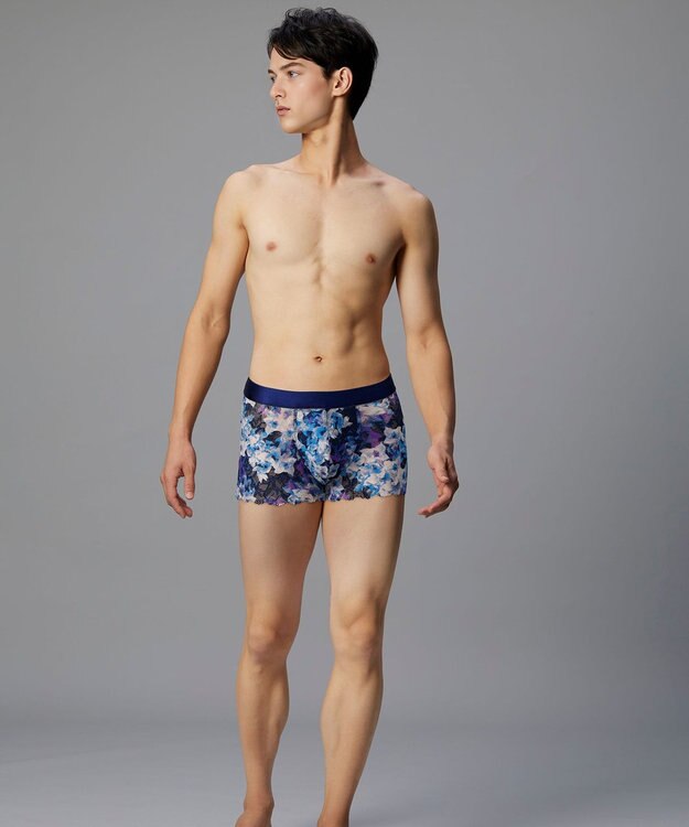 WACOAL MEN WACOAL MEN 【レースボクサー】 ボクサーパンツ フロント快適グラマラス 通気性 スカラ始末(裾部分) 前閉じ レース 下着 メンズ WT3826 /ワコールメン ブルー