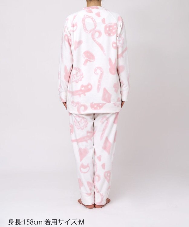 tsumori chisato SLEEP ツモリチサト パジャマ マイクロフリース素材(本体) あったか 長袖 長ズボン レディース UDW403 /ワコール クリーム