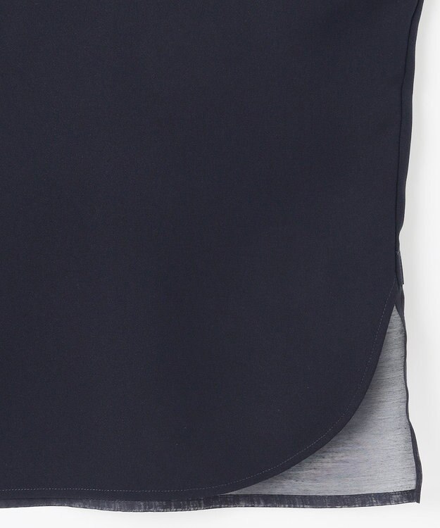 23区 S 【洗える/一部店舗限定】ストレッチジョーゼット シアー カットソー ネイビー系