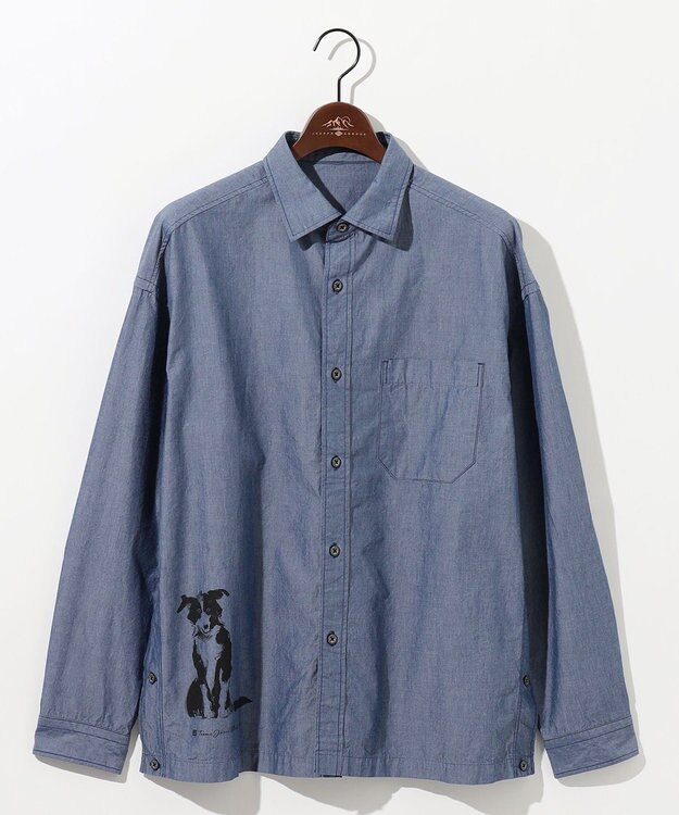 JOSEPH ABBOUD MOUNTAIN 【テーム・ヤルヴィモチーフ】デザイン シャツ ネイビー系