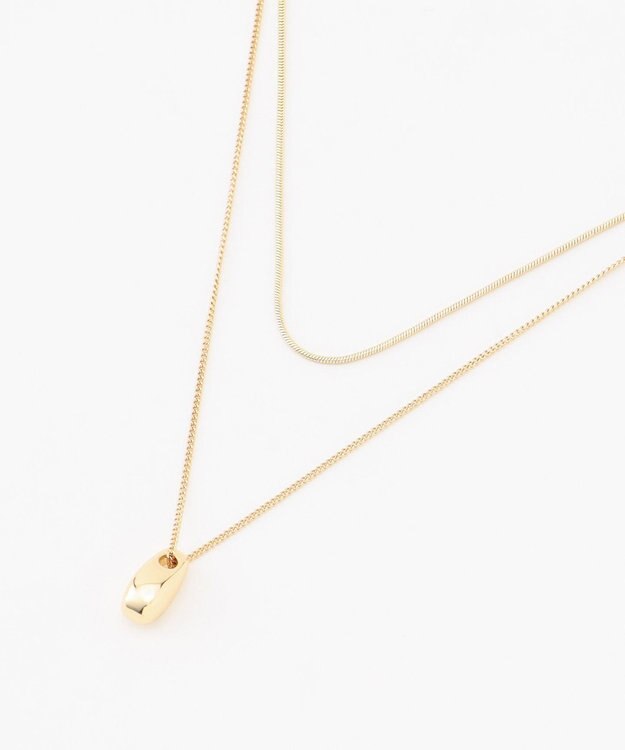 自由区 3WAYショートドロップ ネックレス ゴールド系