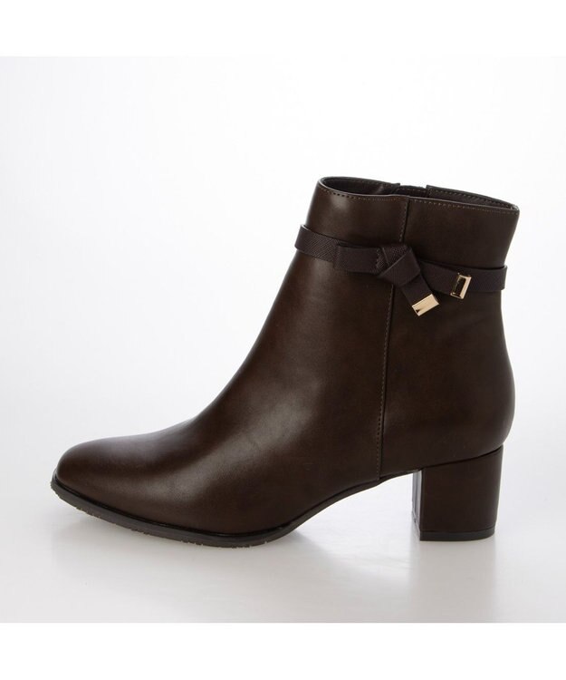 ing <Pitti>ノットリボン2WAYショートブーツ ダークブラウン