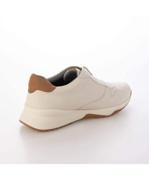 ing <ing>ロックファスナーレザースニーカー ホワイト