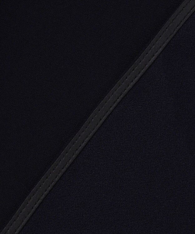 BEIGE， FLEUR / 異素材カフス スタンドカラーブラウス Navy