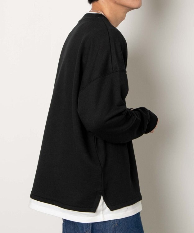 WEGO フェイクレイヤードプルオーバー ブラック