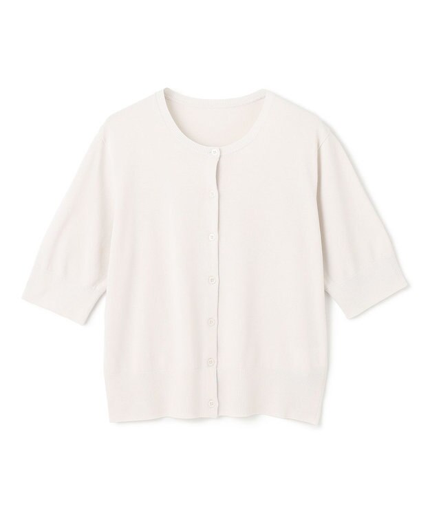 UNFILO L スゴ機能美 ハーフスリーブ カーディガン グレージュ