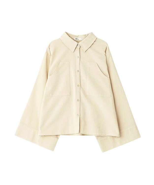 CRAFT STANDARD BOUTIQUE ビッグ袖デザインシャツ Ivory