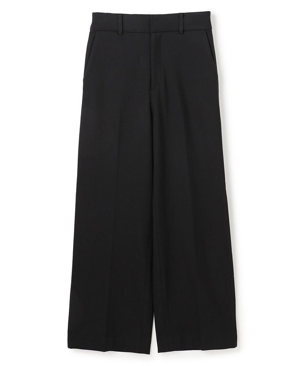 UNFILO 【ウエストゴム/14サイズ展開】beauty warm pants ワイド ブラック