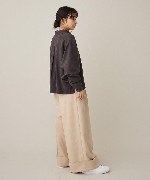 CRAFT STANDARD BOUTIQUE ビッグ袖デザインシャツ Charcoal Gray