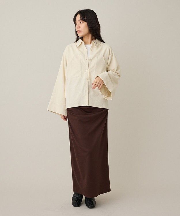 CRAFT STANDARD BOUTIQUE ビッグ袖デザインシャツ Ivory