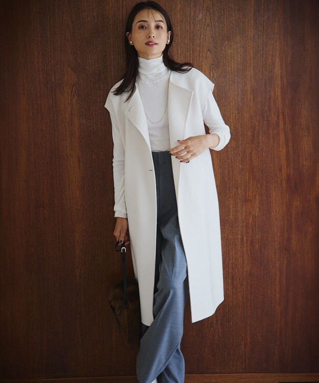 23区 S 【Oggi1月号/CLASSY.11月号掲載】スムージーコットン タートルネック ニット ホワイト系