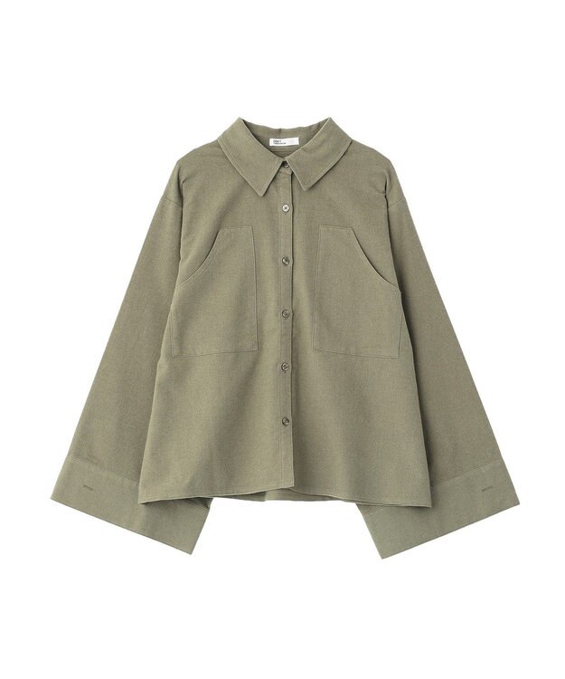 CRAFT STANDARD BOUTIQUE ビッグ袖デザインシャツ Smoky Green