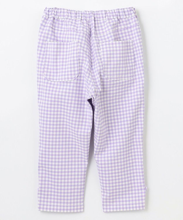 ANY KIDS ひんやりクール ギンガムパンツ ラベンダー×ギンガム