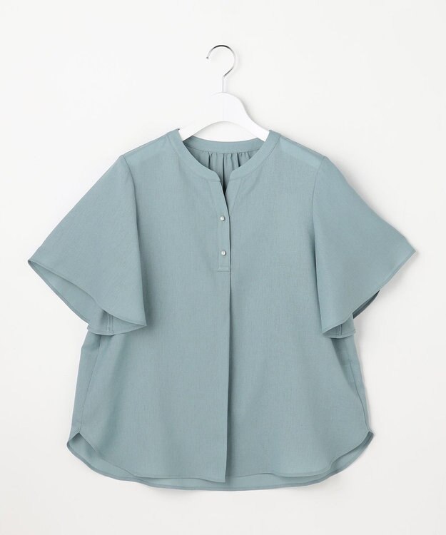 ANY SIS S スムージーポリエステル スキッパー ブラウス ミント