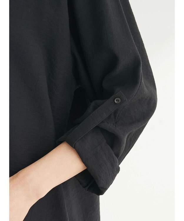 Green Parks ワッシャーシアーシャツ Black