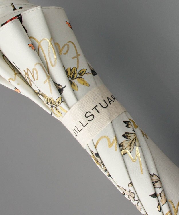 AURORA JILL STUART ジル スチュアート 晴雨兼用一段スライド傘 (ボタニカル柄) オレンジ