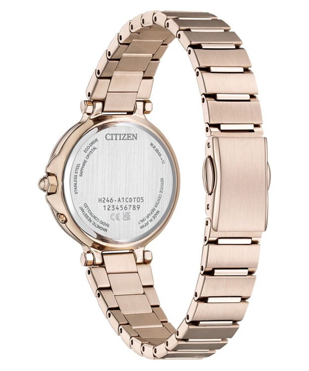 CITIZEN 【xC】ハンサムなサクラカラーの光発電エコ・ドライブ電波時計 EC1017-58A サクラ色