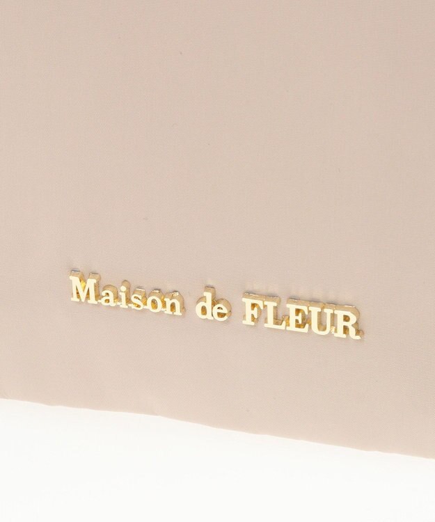 Maison de FLEUR EC限定リボン3ルーム2Wayトートバッグ Beige