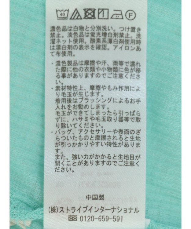 earth music&ecology シアーリブロゴ刺繍プルオーバー Mint Green