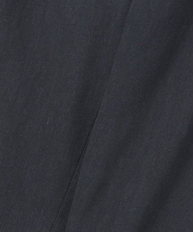 23区 【洗える】リネンレーヨンストレッチ テーパード パンツ ネイビー系