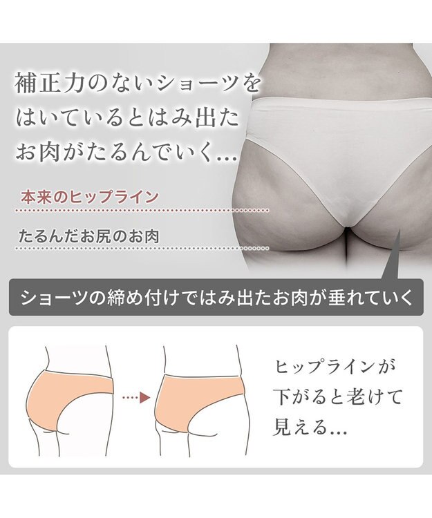 BRADELIS New York 【Yukine inc. 】ゆきねえ365綿混モアらくヒップサポートガードル23 補整下着 モーヴ