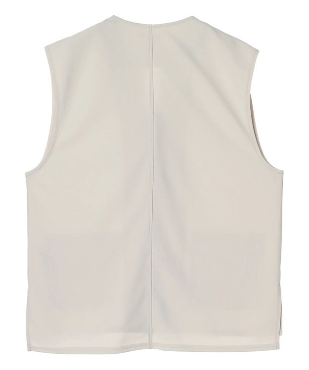 Green Parks フロントＺＩＰカットベスト Ecru