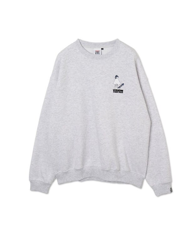 WEGO 【ユニセックス着用ITEM】VISIONゴーストスケータープルオーバー アッシュグレー