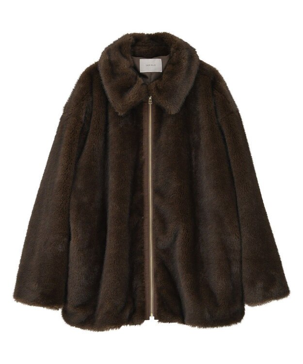 Green Parks ミンクライクファーブルゾン Brown