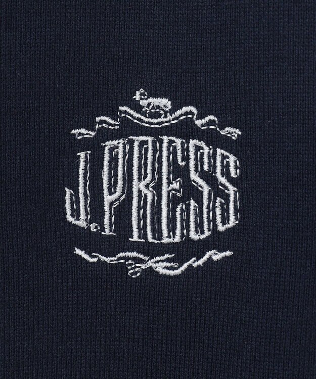 J.PRESS KIDS 【110-130cm】柄襟ラガー 長袖ポロシャツ ネイビー系