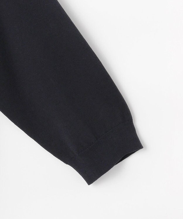 J.PRESS LADIES S Lace Jacquard ニット ブルゾン ネイビー系