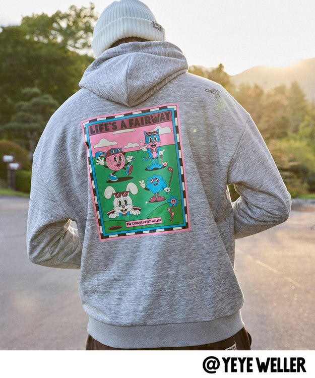 PW CIRCULUS 【UNISEX】【コラボアイテム】Yeyeコラボ フーディ ゴルフ グレー系