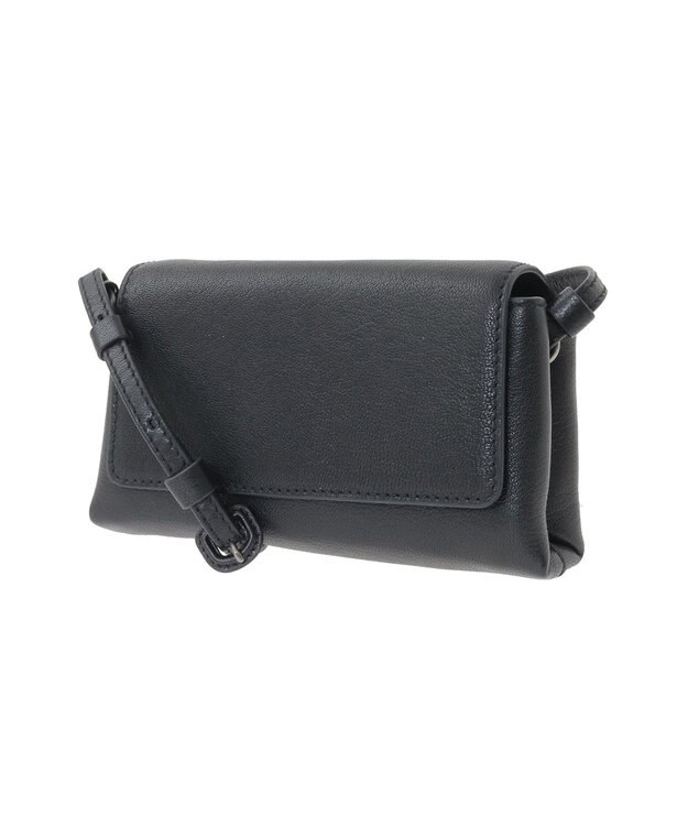 genten エッセンシャルゴート 2WAYポシェット クロ