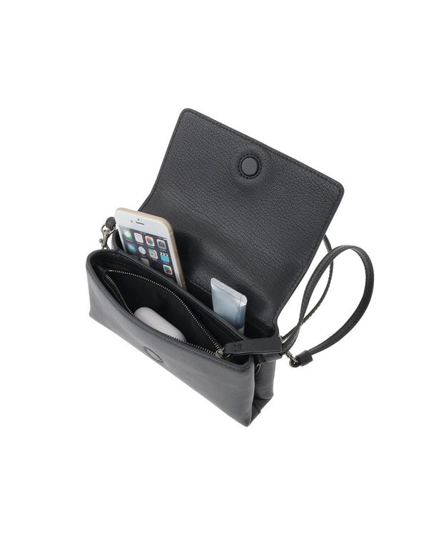 genten エッセンシャルゴート 2WAYポシェット クロ