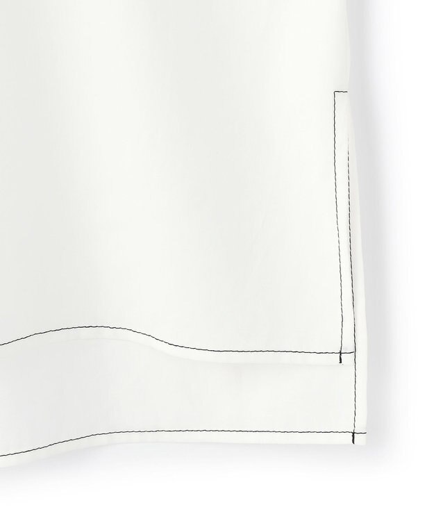 BEIGE， AXI / 刺繍ステッチ ドルマンスタンドブラウス Ecru