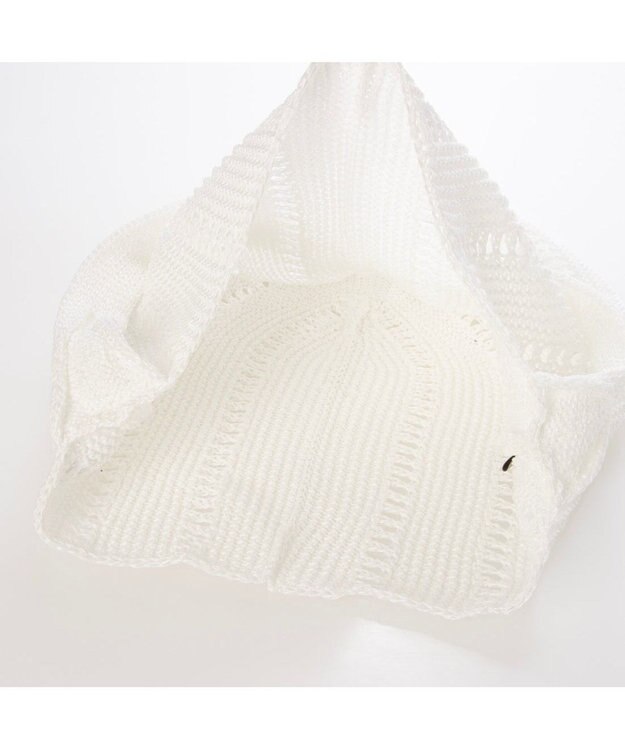 UNBILLION カシュカシュ cachecache / ラメ糸ラウンドセミショルダー ホワイト