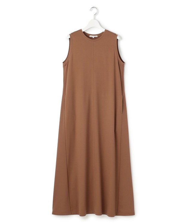 23区 【SLOW/一部店舗限定】ファンクショナル ノースリーブ ワンピース アースブラウン
