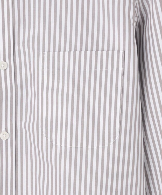 GOTAIRIKU 【形態安定】PREMIUMPLEATS_ボタンダウンカラー 通年ドレスシャツ_ストライプ(25年春夏モデル) ダークブラウンストライプ