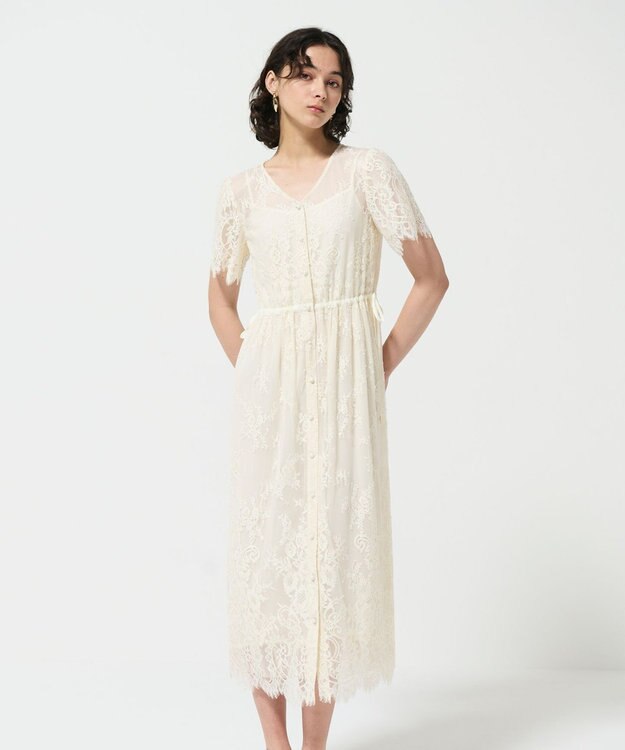 GRACE CONTINENTAL レースドロストワンピース キナリ