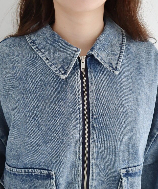 Green Parks ・ＥＬＥＮＣＡＲＥ　ＤＵＥ　デニムステンカラーブルゾ Light Indigo