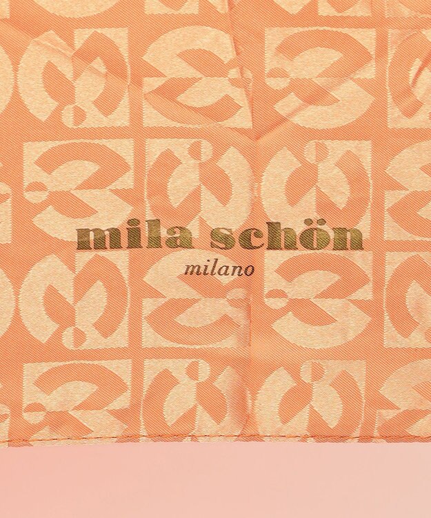 MOONBAT 【雨傘】 ミラショーン (milaschon) 折りたたみ傘ジャカード織り ライトオレンジ