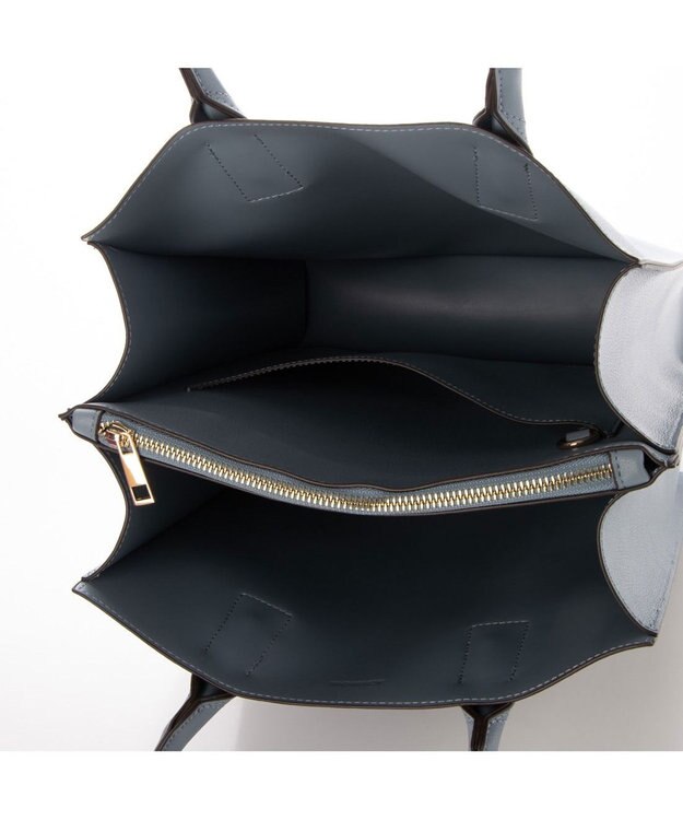 LA BAGAGERIE 【MONICA】アコーディオンスクエアトートM ブルー