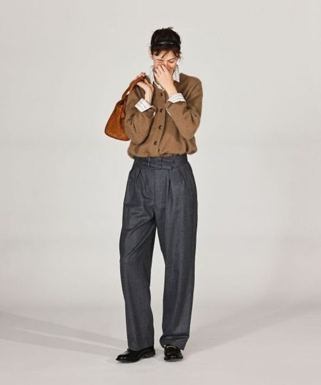 LENO SAXONY GURKHA TROUSERS 《UNISEX》サキソニーグルカパンツ HEATHER GRAY
