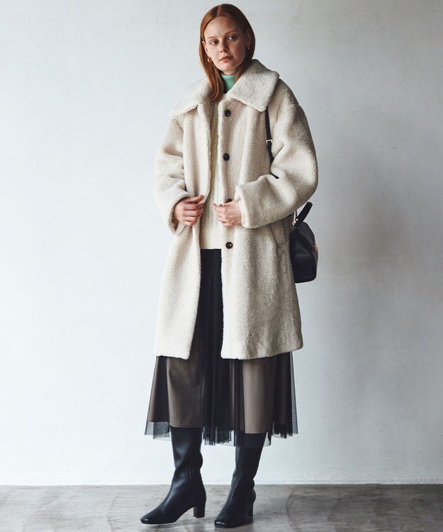 組曲 テディボア コート アイボリー系