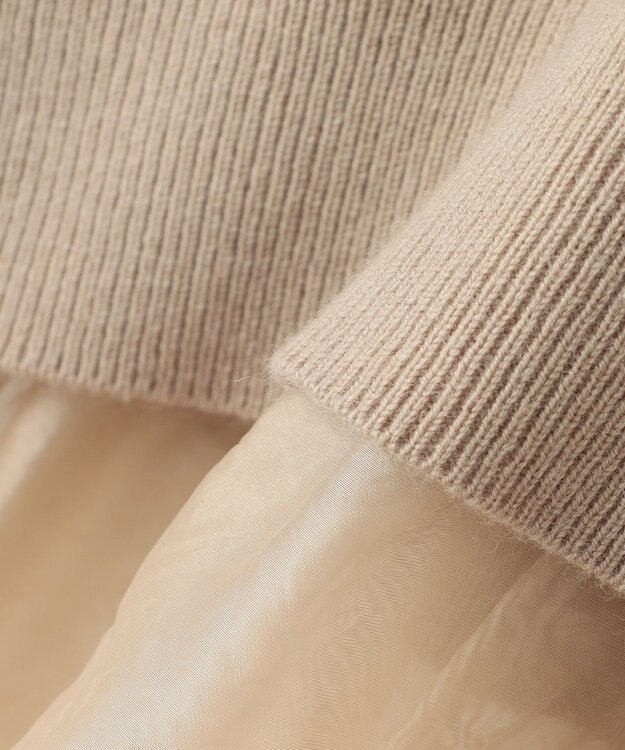 uncrave ウール ナイロン ペプラム ニット（uncrave STANDARD） ベージュ